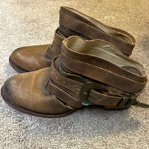 Free bird mule style strappy booties